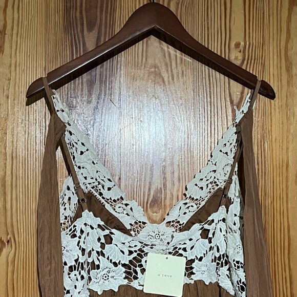 Anthropologie A'Reve Crochet Neck Empire Waist Flare Knee-Length Dress - Picture 10 of 13